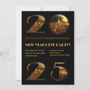 2025 New Year's Eve Party-Ball-NYC- Invitation