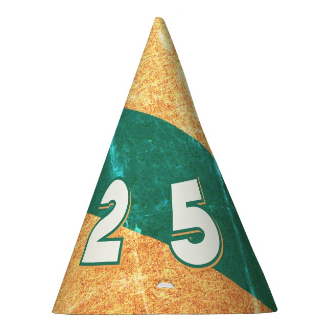 2025 NYE party hat in SUNSET STRIPPED (Right)