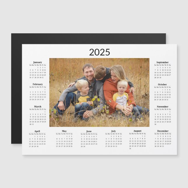 2025 Personalised Calendar Magnet (Front/Back)