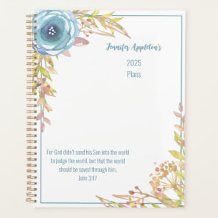 2025 Personalised   Scripture   Watercolor  Planner