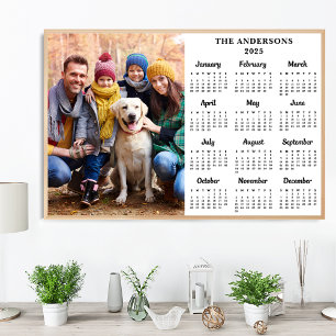2025 Photo 12 Month Personalised New Year Calendar Poster