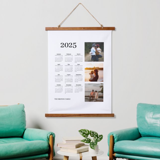 2025 Photo Calendar Hanging Tapestry (Living Room)