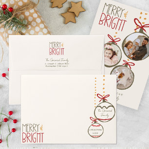 2025 Photo Family Christmas Card Xmas Party Envelope