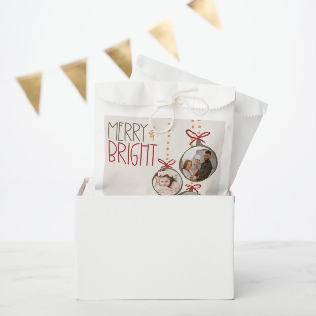 2025 Photo Family Christmas Xmas Party Card Favour Bags (Party)
