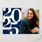 2025 Photo Graduation Party Navy Silver