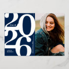 2025 Photo Graduation Party Navy Silver