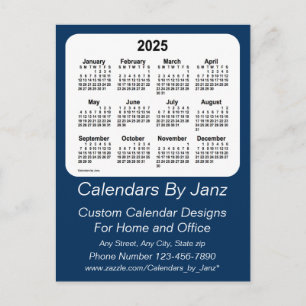 2025 Police Box Blue Business Calendar by Janz Postcard