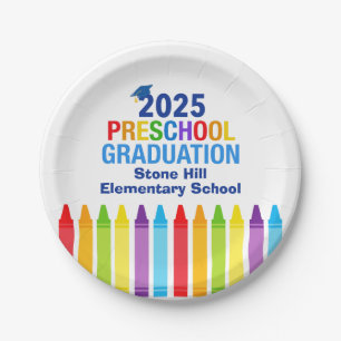2025 Preschool Graduation Custom School Party Paper Plate