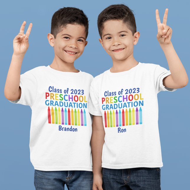 2025 Preschool Graduation Fun Custom Graduate Kids T-Shirt (Creator Uploaded)