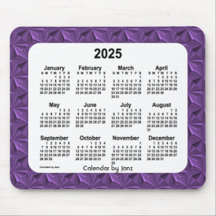 2025 Purple Diamonds Calendar by Janz Mouse Pad