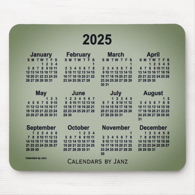 2025 Recoleta Grey Calendar by Janz Mouse Pad (Front)