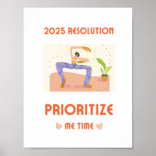 2025 RESOLUTION PRIORITIZE ME TIME wall art