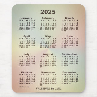 2025 San Telmo Rainbow Calendar by Janz Mouse Mat