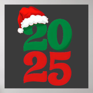 2025 Santa Hat – Festive Christmas Countdown Poster