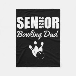 2025 Senior Bowling Dad Bowling Team Parent Helper Fleece Blanket