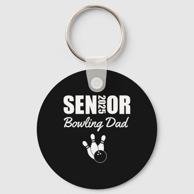 2025 Senior Bowling Dad Bowling Team Parent Helper Key Ring (Front)