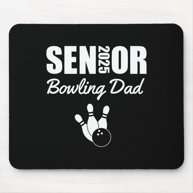 2025 Senior Bowling Dad Bowling Team Parent Helper Mouse Mat (Front)
