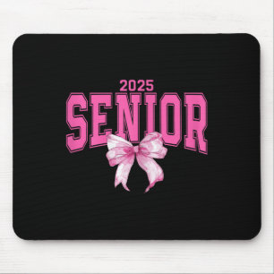 2025 Senior Coquette Cl Of 2025 Graduation Pink Bo Mouse Mat