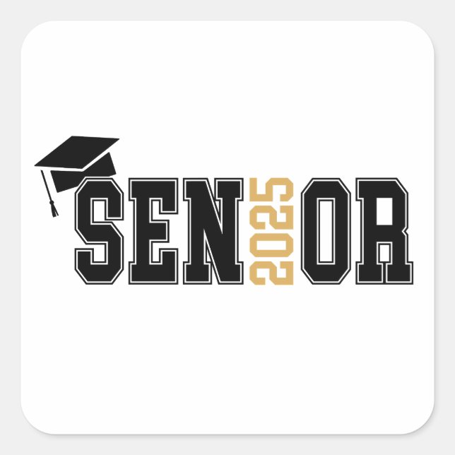 2025 Senior Graduate  Square Sticker (Front)
