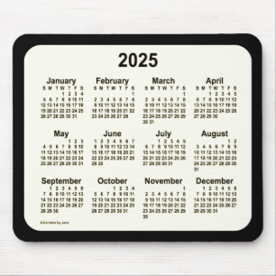 2025 Sepia on Black Calendar by Janz Two Tone Mouse Mat