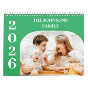 2025 Simple Modern Custom 14 Photos Family  Calendar