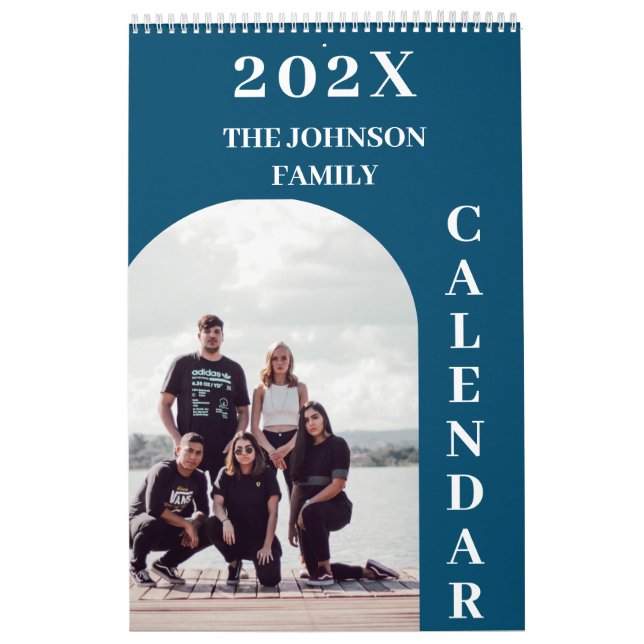2025 Simple Modern Custom 14 Photos Family Calendar (Cover)