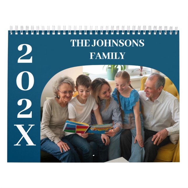 2025 Simple Modern Custom Photos Family  Calendar (Cover)