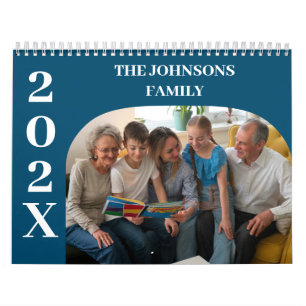 2025 Simple Modern Custom Photos Family Calendar