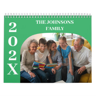2025 Simple Modern Custom Photos Family  Calendar