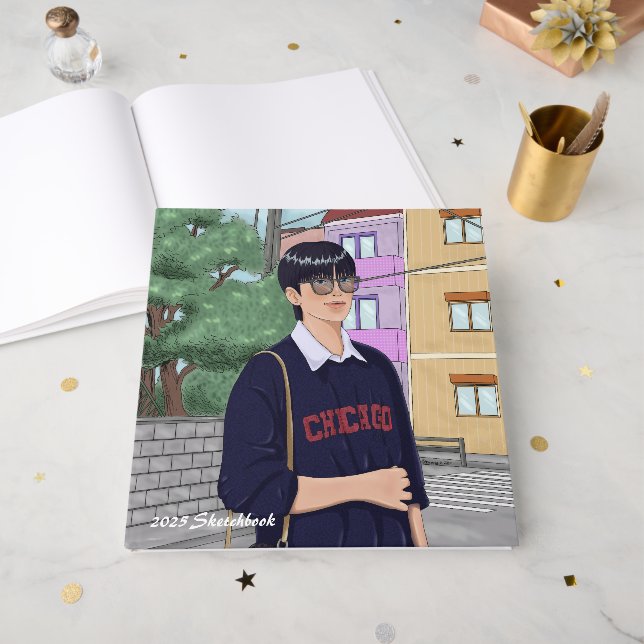 2025 Sketchbook for Artists – Customisable  Guest Book (Front Open)