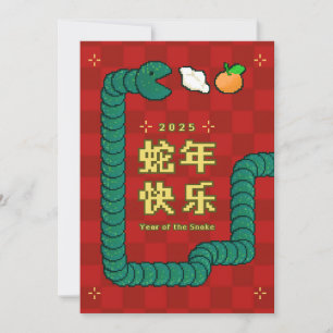2025 Snake Chinese New Year Holiday Card Postcard