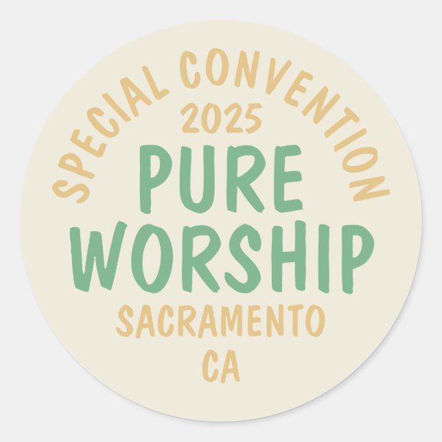 2025 Special Convention | JW  Classic Round Sticker (Front)