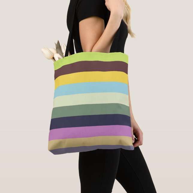 2025 Spring Summer Stripes Tote Bag (Close Up)