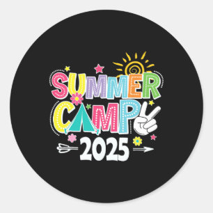 2025 Summer Camp 2025 Summer Vacation Matching Fam Classic Round Sticker