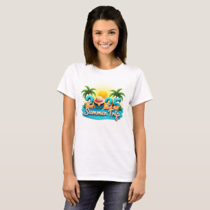 2025 Summer Trip 🌴 Colourful Beach Theme Tee