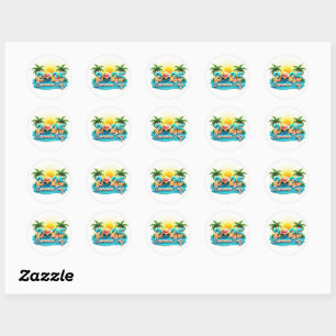 2025 Summer Trip 🌊 Tropical Text Sticker