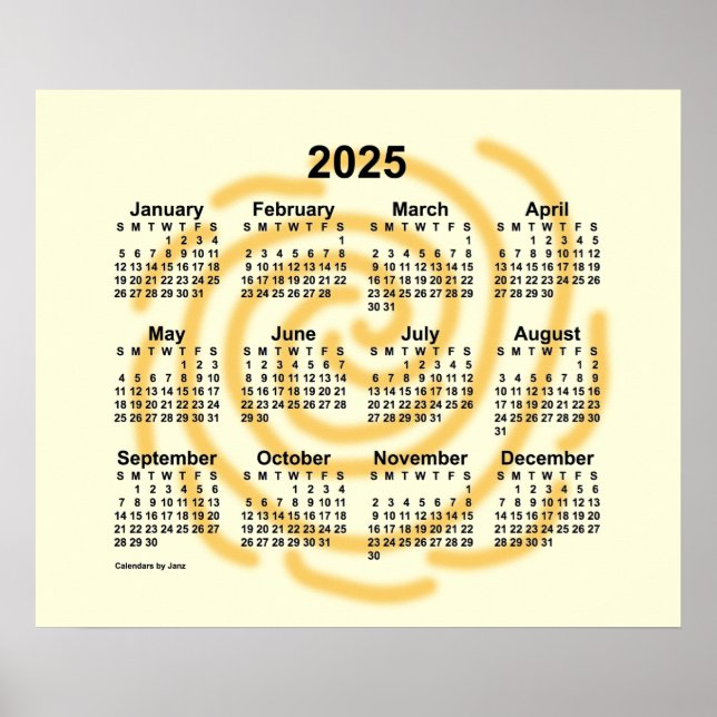 2025 Sunny Days Calendar by Janz Poster (Front)