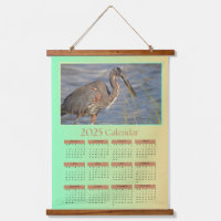 2025 Tapestry Calendar, A Heron Feeding on Shrimp