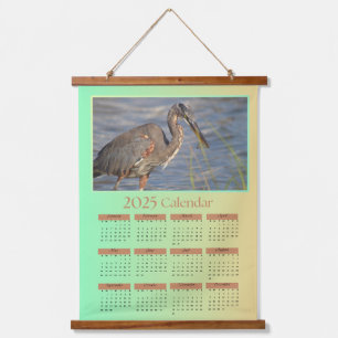 2025 Tapestry Calendar, A Heron Feeding on Shrimp
