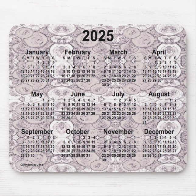 2025 Tiny Bubbles Calendar by Janz Mouse Mat (Front)