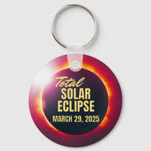 2025 Total Solar Eclipse  Key Ring