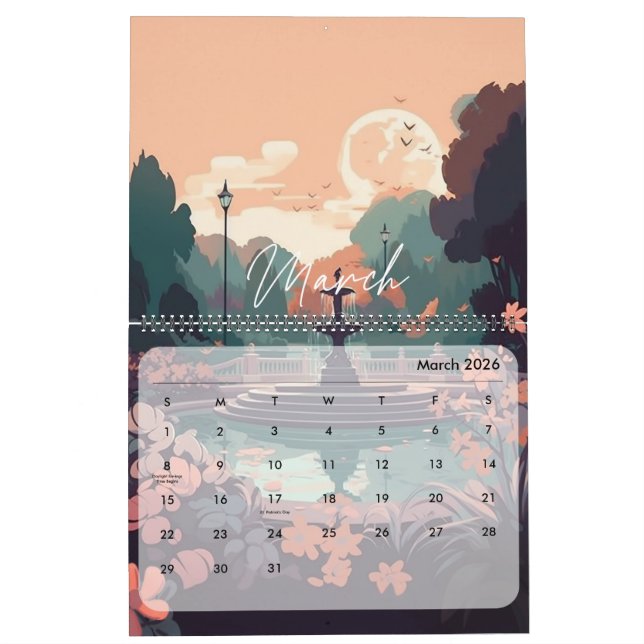 2025 Tranquil Scenes Calendar (Mar 2026)