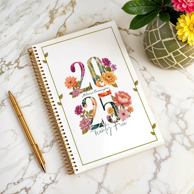 2025 Vibrant Watercolor Botanical Floral Design Planner (2025 Vibrant Watercolor Botanical Floral Design Planner (Front))