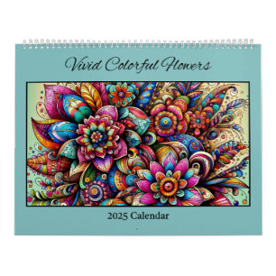 2025 Vivid Colourful Flowers Calendar