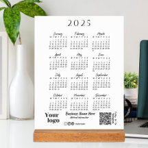2025 Year Calendar Script Typography White
