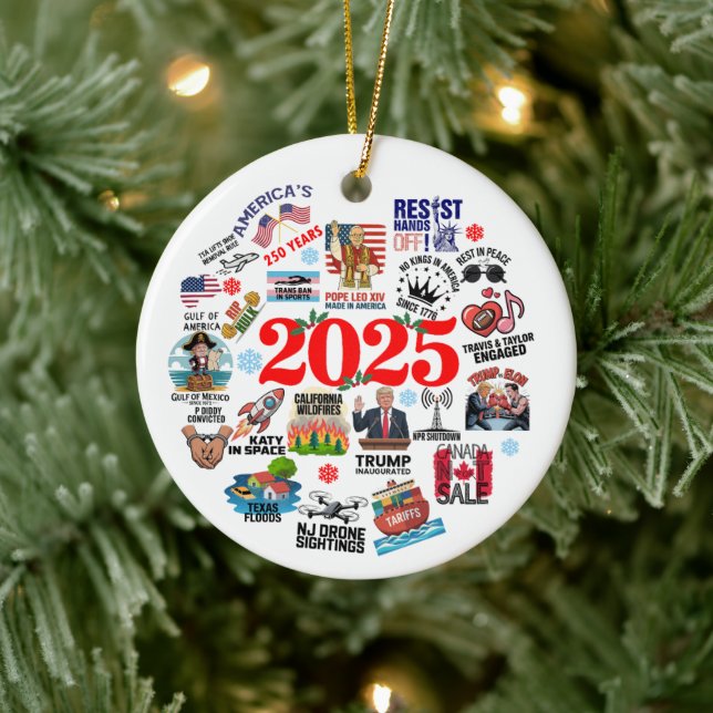 2025 Year in Review Christmas Ornament (Tree)