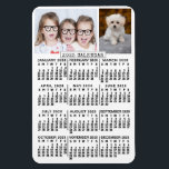 2025 Year Monthly Calendar White | Photo Template Magnet<br><div class="desc">This personalised 2025 year monthly calendar magnet shows the days of the week for each month in bold easy-to-read black on a white background. Easily add your own horizontal and vertical photographs to the top. This is a simple, modern calendar magnet to help you conquer the new year. Always know...</div>