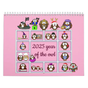 2025 year of the owl calendar