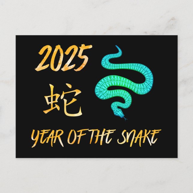 2025 Year Of The Snake Postcard (Front)