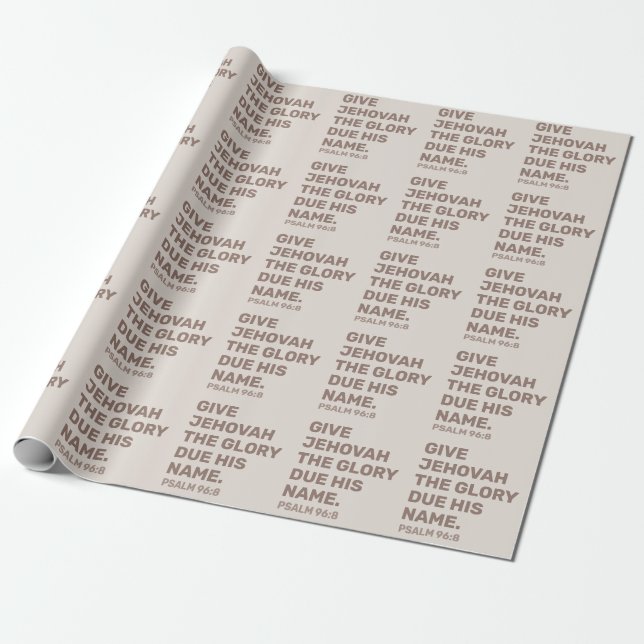 2025 Year Text Gifts – Psalm 96:8 | JW Wrapping Paper (Unrolled)
